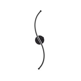 Opviq Yılan - 13281 Lámpara de pared de metal negra con LED integrado